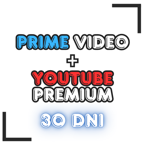 PAKIET PRIME VIDEO + YOUTUBE PREMIUM - SUBSKRYPCJA 30 DNI
